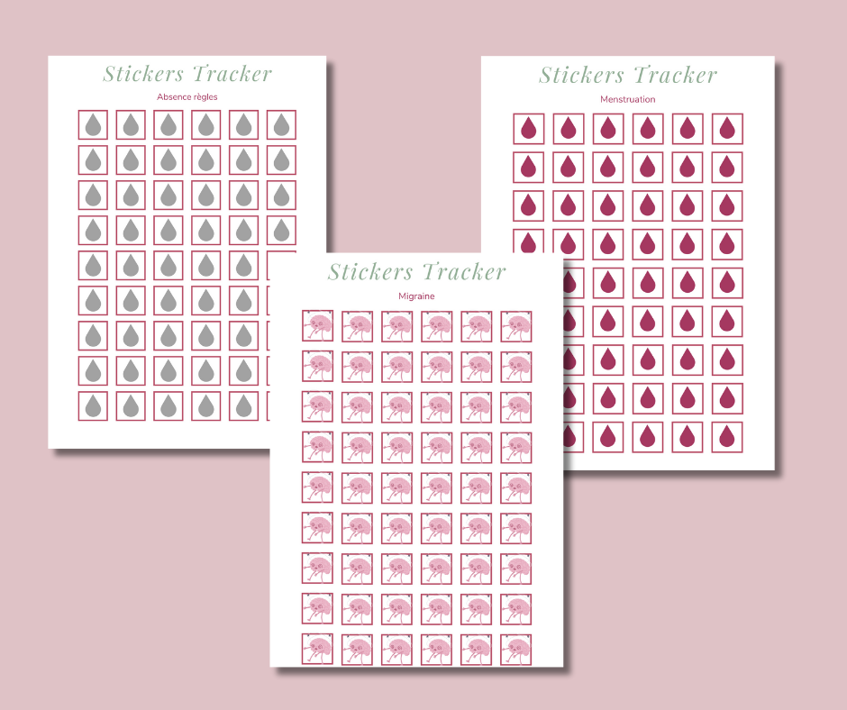 Carnet Tracker Menstruel - 12 mois + stickers