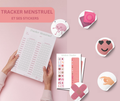 Carnet Tracker Menstruel - 12 mois + stickers